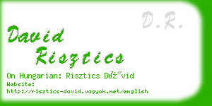 david risztics business card